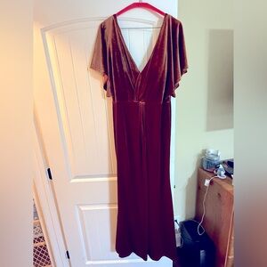 Revelry Gwen Velvet Bridesmaid Dress